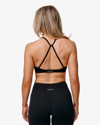 Essence Eda Sports Bra, Black, Back Side.