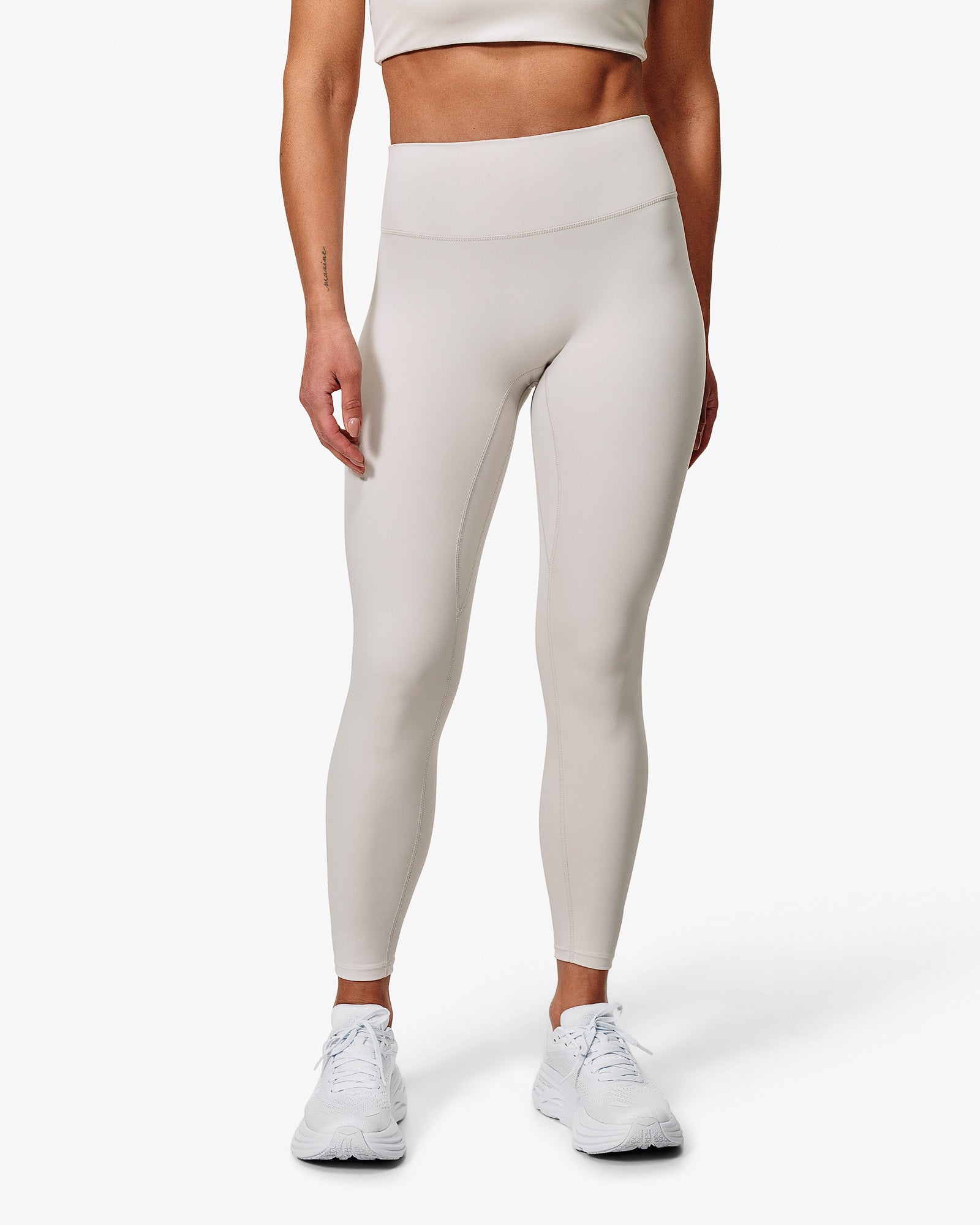 Essence Sia Leggings, White, Front Side. 