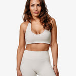 Essence Sia Sports Bra, White, Front Side.