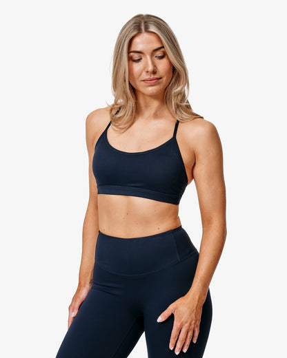 Essence Eda Sports Bra, Blue, From The Side.