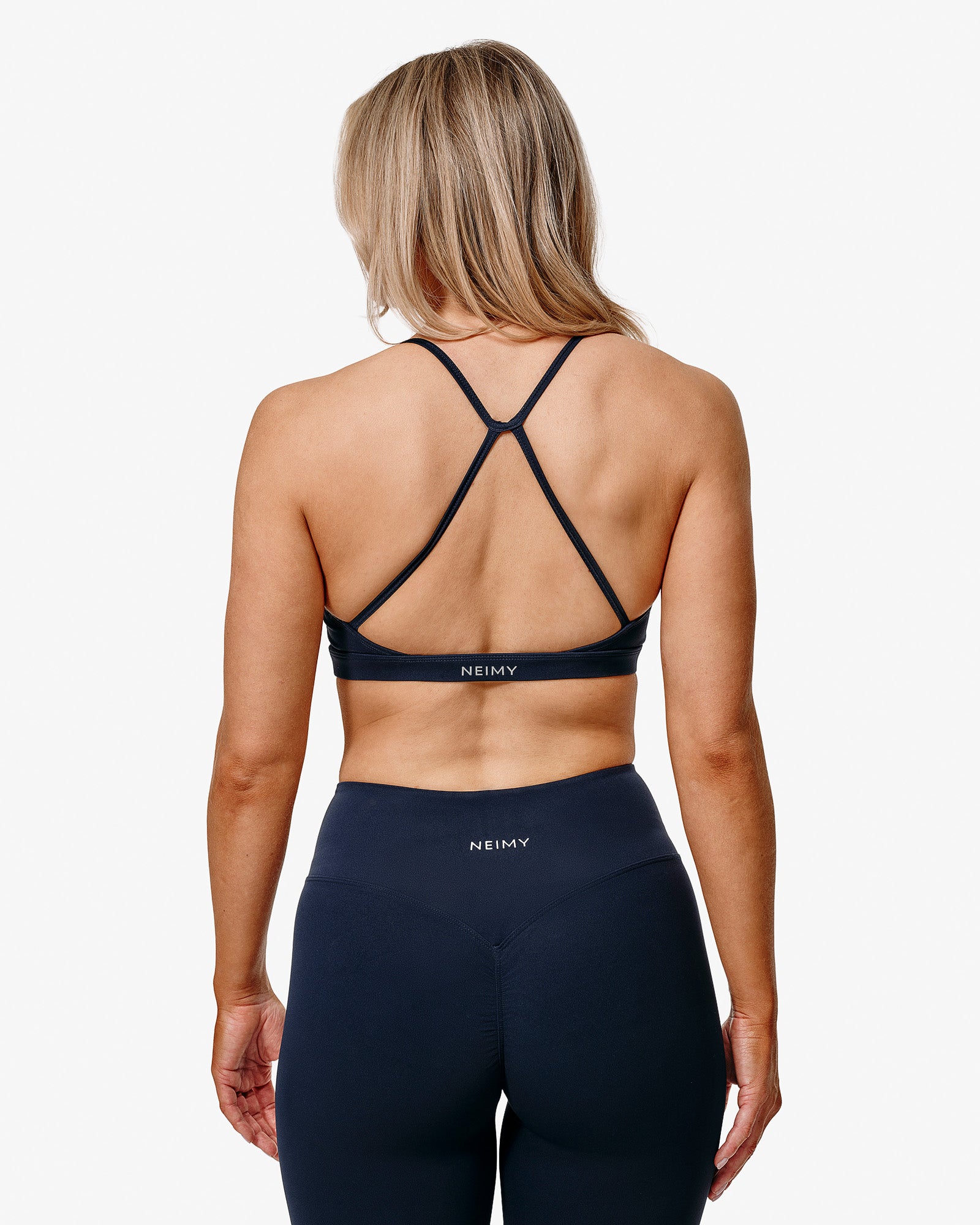 Essence Eda Sports Bra, Blue, Back Side.