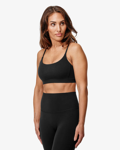 Supreme Ivy Sports Bra, Black, From The Side.