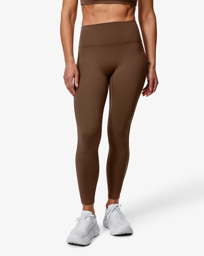 Essence Tess Leggings, Brown, Front Side. 