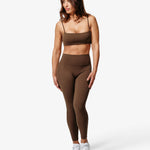 Essence Tess Sports Bra, Brown, Full Set.
