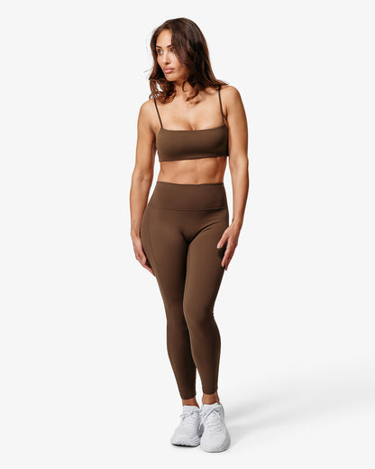 Essence Tess Sports Bra, Brown, Full Set.