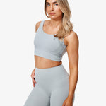 Hero Ace Sports Bra, Blue, From The Side.