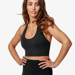Hero Lea Sports Bra, Black, From The Side.