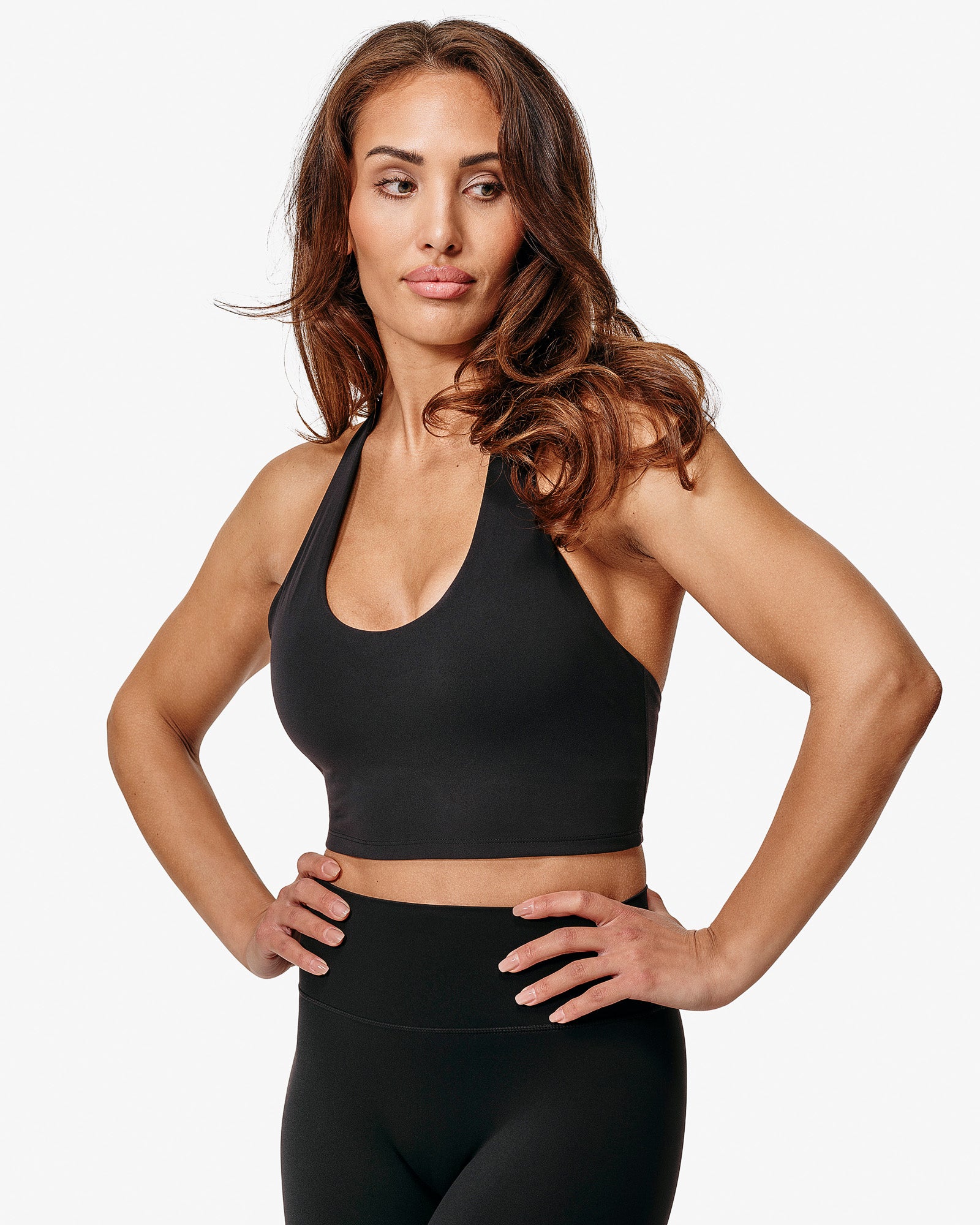 Hero Lea Sports Bra, Black, From The Side.